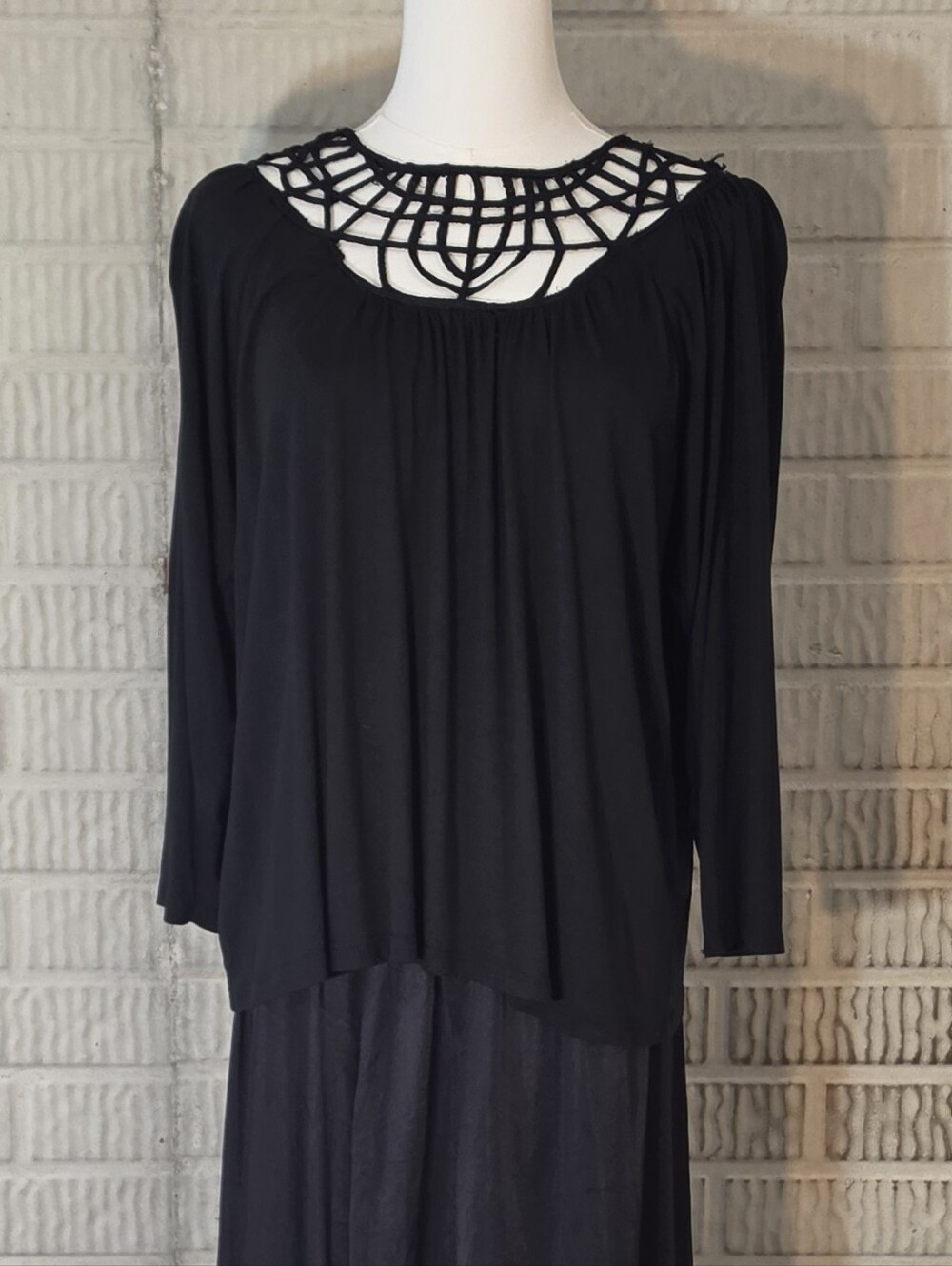 By Anthropologie Graciela Top Black Boho Blouse Medium